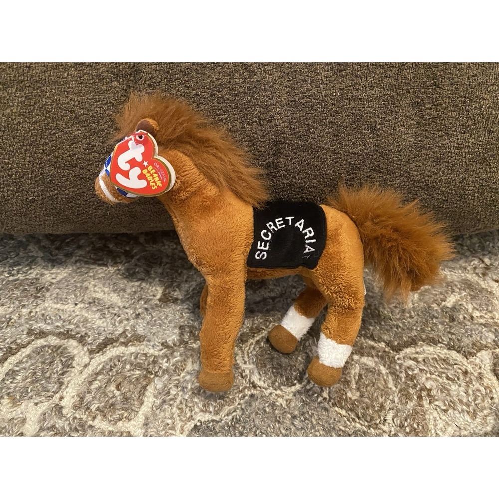 NWT - 1973 Triple Crown Winner - Secretariat Beanie Baby With Tag